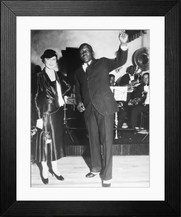 Framed Print : Boxer Jack Johnson Introducing His Wife Irene Framed Print : Boxer Jack Johnson Introducing His Wife Irene