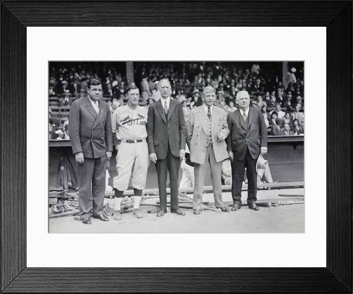 Framed Print : Babe Ruth Posing with Others