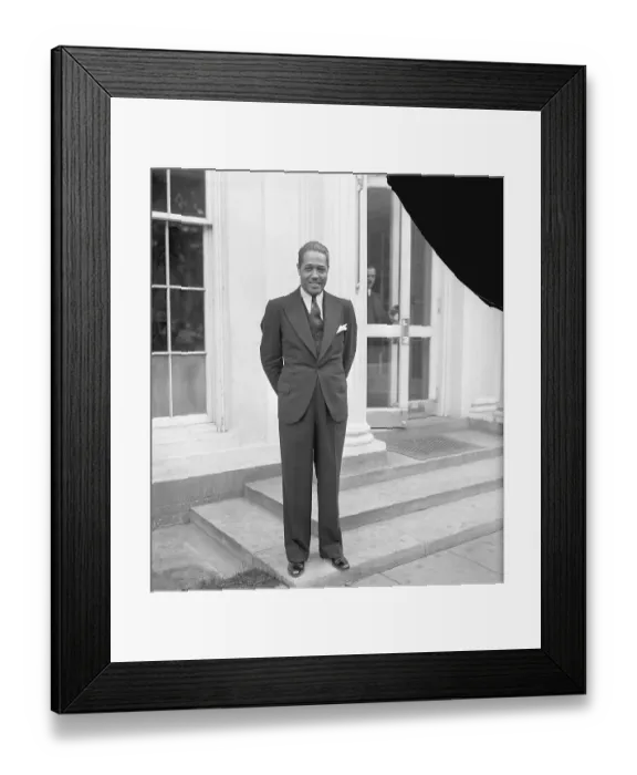 Framed Print : Duke Ellington on White House Steps Framed Print : Duke Ellington on White House Steps