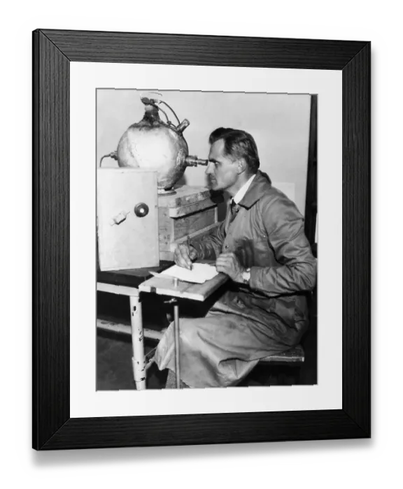 Framed Print : Professor Arthur Compton Studying Cosmic Rays