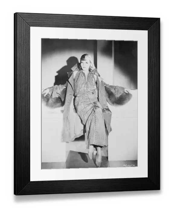 Framed Print : Greta Garbo Wearing Evening Ensemble Framed Print : Greta Garbo Wearing Evening Ensemble