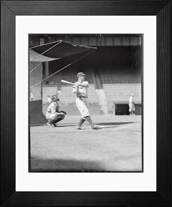 Framed Print : Lou Gehrig Swinging his Bat Framed Print : Lou Gehrig Swinging his Bat