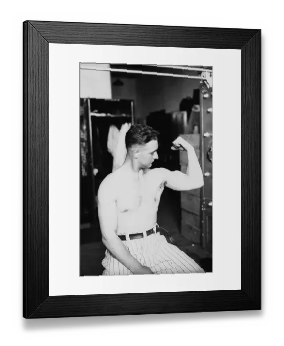 Framed Print : Lou Gehrig Batting at Plate