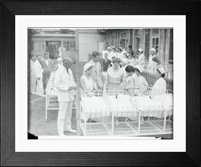 Framed Print : Charles Lindbergh and Wife Visiting Hospital Framed Print : Charles Lindbergh and Wife Visiting Hospital