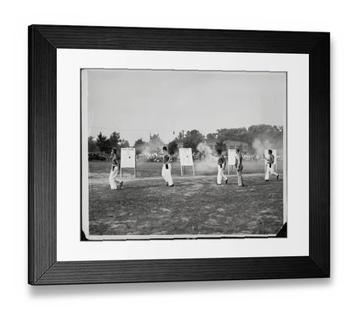 Framed Print : Rookies Shooting At Target Framed Print : Rookies Shooting At Target
