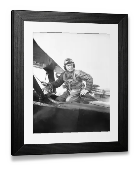 Framed Print : Ernst Udet Sitting in Plane Framed Print : Ernst Udet Sitting in Plane