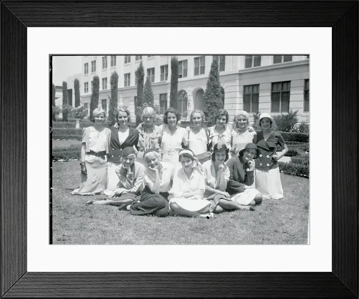 Framed Print : 1931 Wampas Baby Stars Posing Framed Print : 1931 Wampas Baby Stars Posing