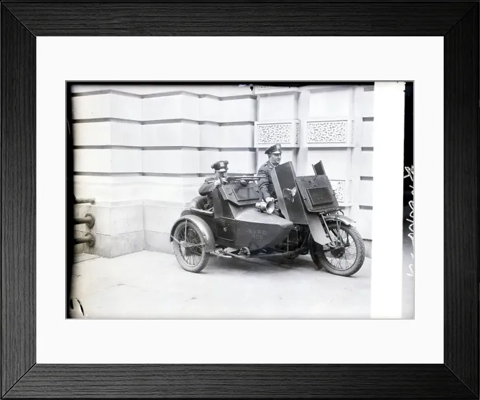 Framed Print : Anti-Gangster Armed Motorcycle Framed Print : Anti-Gangster Armed Motorcycle