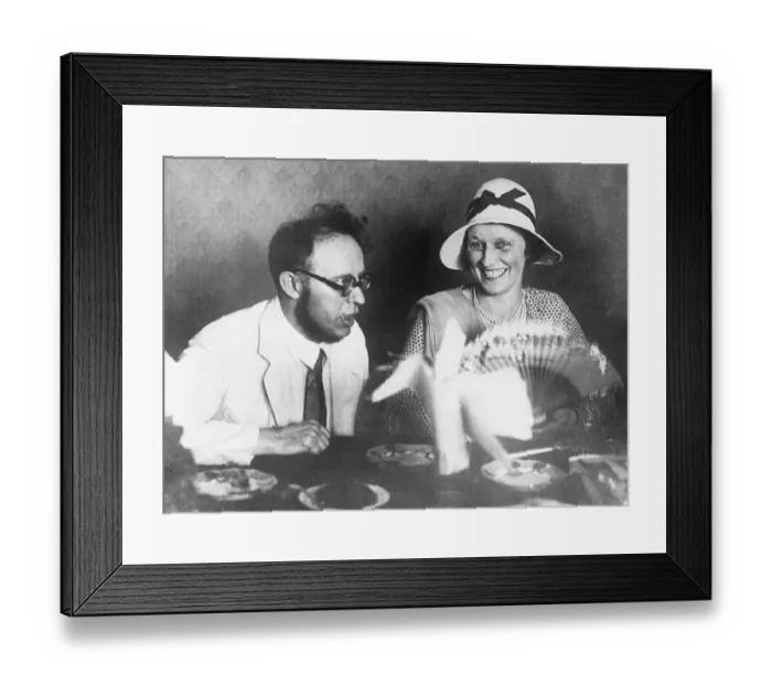 Framed Print : Lady Astor and Karl Radek Joking Framed Print : Lady Astor and Karl Radek Joking