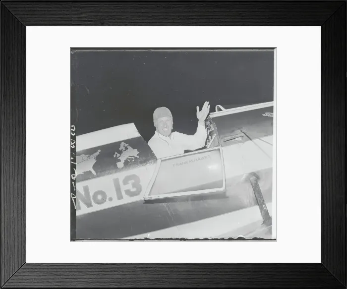 Framed Print : Pilot Waving from Plane Framed Print : Pilot Waving from Plane