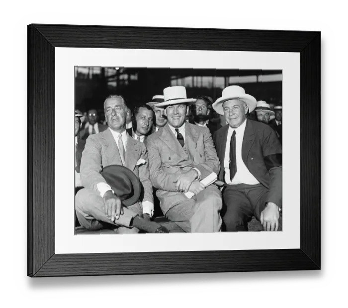 Framed Print : Gene Tunney and Bernard Gimbel at Boxing Match Framed Print : Gene Tunney and Bernard Gimbel at Boxing Match