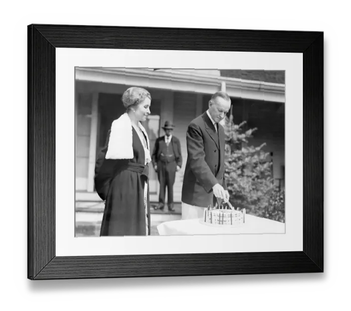 Framed Print : Grace Coolidge Watching Pres. Coolidge Cutting Cake Framed Print : Grace Coolidge Watching Pres. Coolidge Cutting Cake