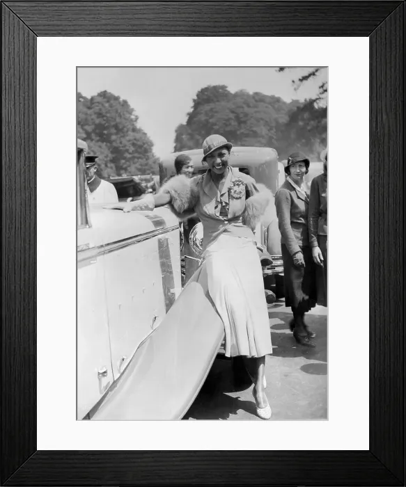Framed Print : Josephine Baker by Her Automobile Framed Print : Josephine Baker by Her Automobile