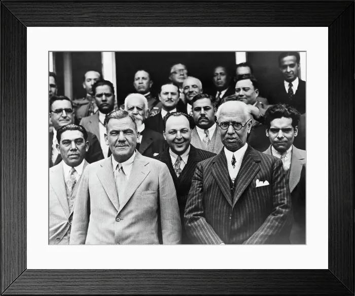 Framed Print : Portrait of Mexican President Ortiz Rubio and Affiliates at Party Framed Print : Portrait of Mexican President Ortiz Rubio and Affiliates at Party