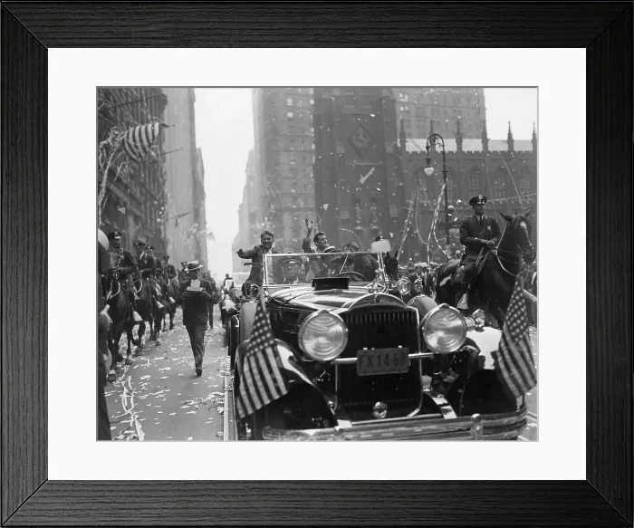 Framed Print : Harold Gatty and Wiley Post in Parade Framed Print : Harold Gatty and Wiley Post in Parade
