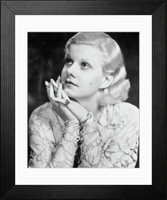 Framed Print : Actress Jean Harlow in Dramatic Pose Framed Print : Actress Jean Harlow in Dramatic Pose