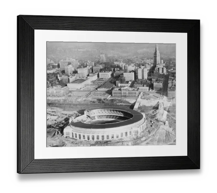 Framed Print : Aerial View of Cleveland, Ohio Framed Print : Aerial View of Cleveland, Ohio