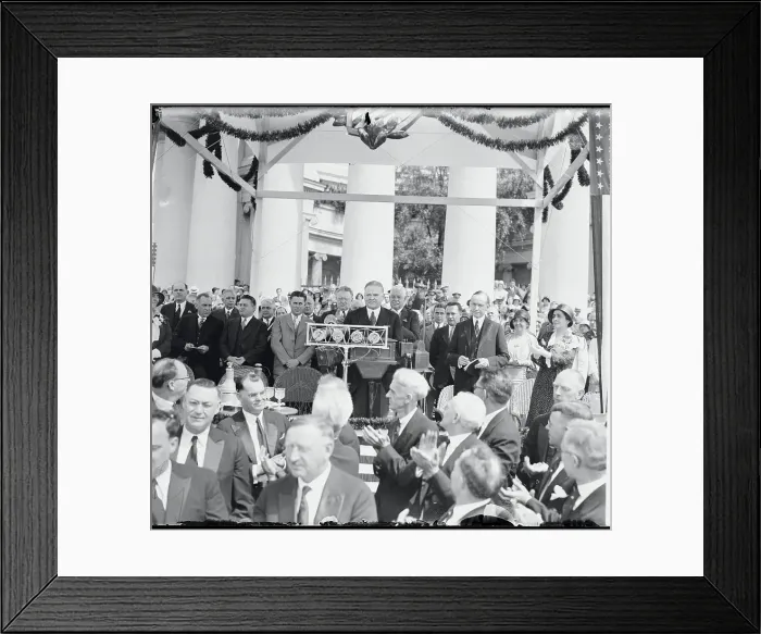 Framed Print : Herbert Hoover Speaking Framed Print : Herbert Hoover Speaking