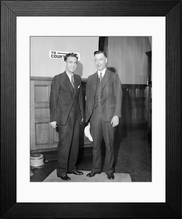 Framed Print : Jack Legs Diamond and D.H. Prior Smiling Framed Print : Jack Legs Diamond and D.H. Prior Smiling