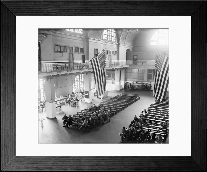 Framed Print : Main Detention Room For Immigrants Framed Print : Main Detention Room For Immigrants