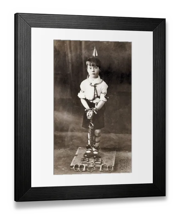 Framed Print : Desmond McAllen in Handcuffs and Chains Framed Print : Desmond McAllen in Handcuffs and Chains