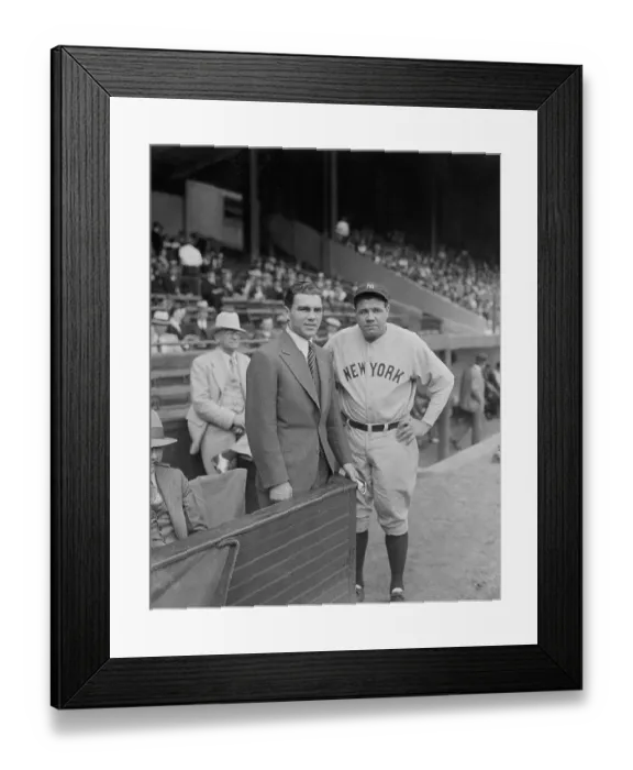 Framed Print : Max Schmeling Posing with Babe Ruth Framed Print : Max Schmeling Posing with Babe Ruth