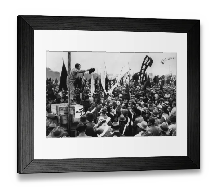 Framed Print : May Day Labor Rally in Tokyo