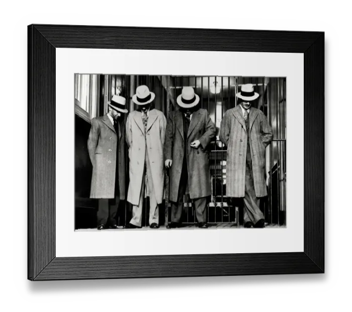 Framed Print : Bank Robbers Look at Floor in Cell Framed Print : Bank Robbers Look at Floor in Cell