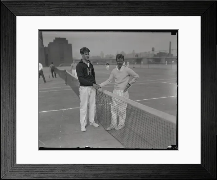 Framed Print : Bill Tilden Standing on Court with Bernie Friedman Framed Print : Bill Tilden Standing on Court with Bernie Friedman