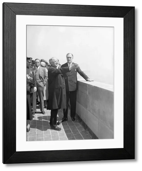 Framed Print : Alfred E. Smith with Roosevelt at Empire State Building Framed Print : Alfred E. Smith with Roosevelt at Empire State Building
