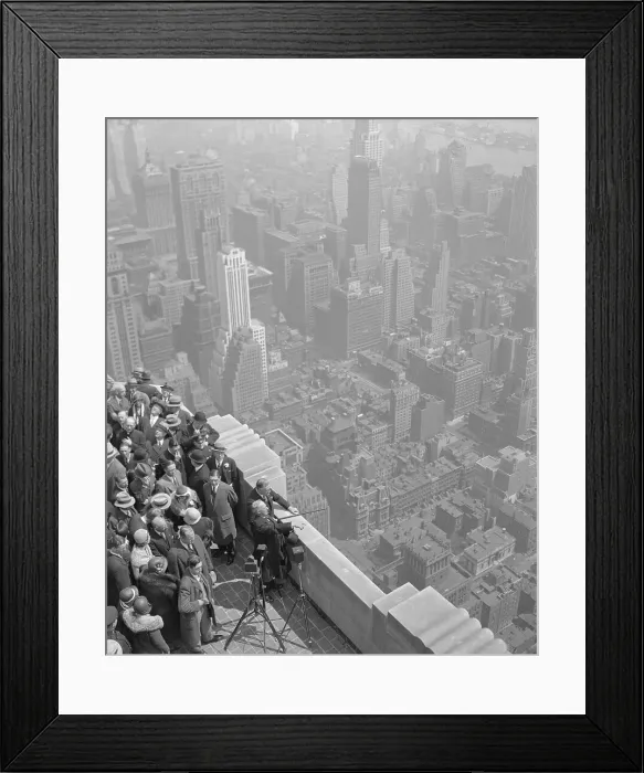 Framed Print : Empire State Building Dedication Ceremonies on Rooftop Framed Print : Empire State Building Dedication Ceremonies on Rooftop