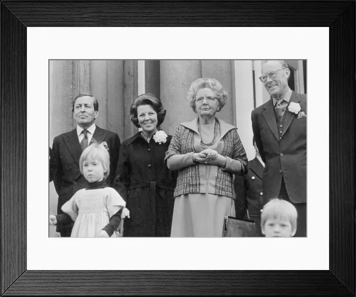 Framed Print : Queen Juliana and Royal Family Framed Print : Queen Juliana and Royal Family