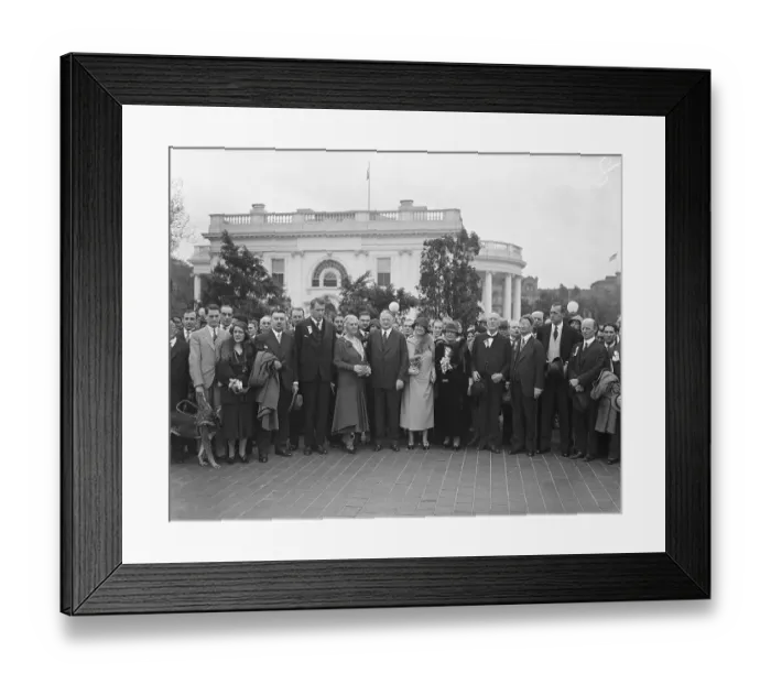 Framed Print : Helen Keller, Anne Sullivan Macy, Polly Thompson, President and Mrs. Hoover, and Others Posing Framed Print : Helen Keller, Anne Sullivan Macy, Polly Thompson, President and Mrs. Hoover, and Others Posing