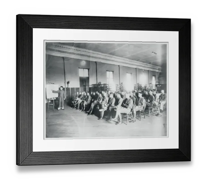 Framed Print : American Soldiers Attending a Class Framed Print : American Soldiers Attending a Class