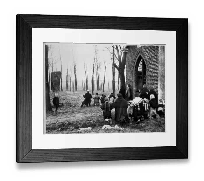 Framed Print : Pilgrims Praying at Notre Dame Chapel Framed Print : Pilgrims Praying at Notre Dame Chapel