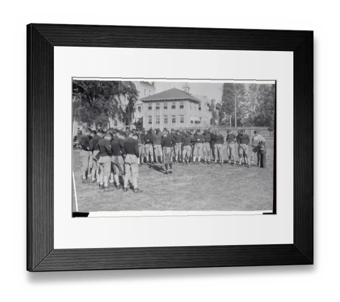 Framed Print : Football Coach and Team Praying for Knute Rockne Framed Print : Football Coach and Team Praying for Knute Rockne