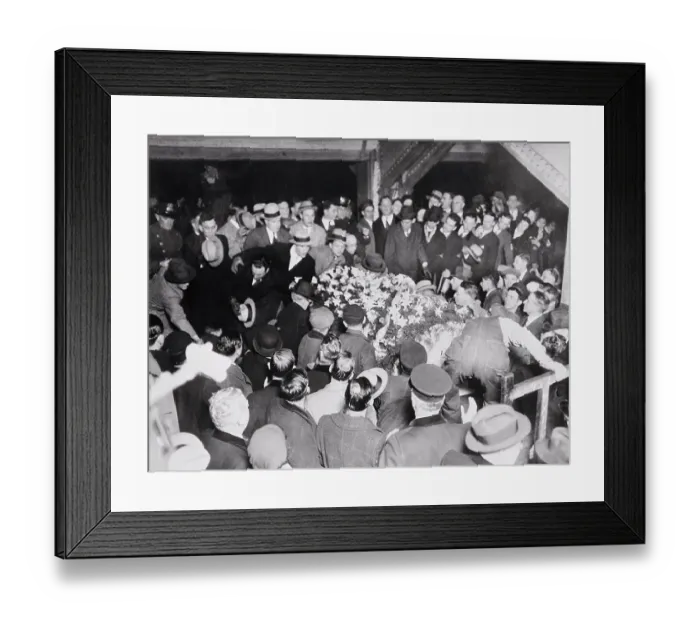 Framed Print : Casket of Knute Rockne Being Transported Framed Print : Casket of Knute Rockne Being Transported