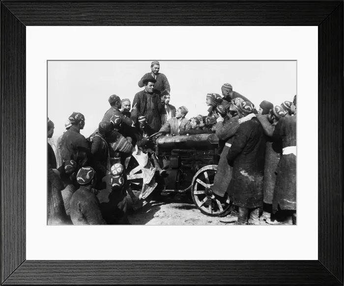 Framed Print : Uzbeks Being Taught Agriculture Techniques Framed Print : Uzbeks Being Taught Agriculture Techniques