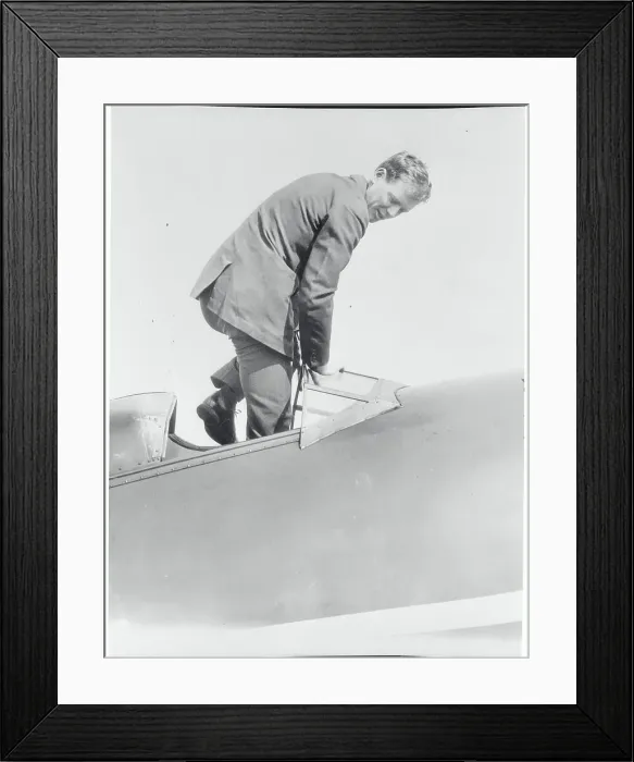 Framed Print : Charles Lindbergh Stepping into Cockpit Framed Print : Charles Lindbergh Stepping into Cockpit