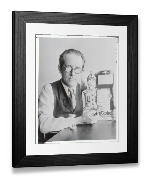 Framed Print : Wycliffe Hill Demonstrating His Plot Genie Framed Print : Wycliffe Hill Demonstrating His Plot Genie