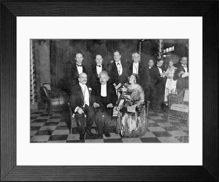 Framed Print : Albert Einstein with American Palestine Committee Members Framed Print : Albert Einstein with American Palestine Committee Members