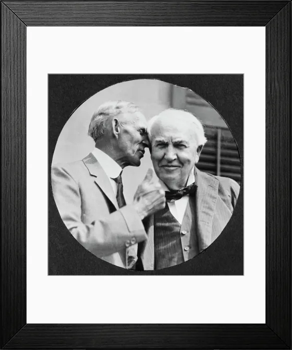 Framed Print : Ford Whispering Into the Ear of Edison Framed Print : Ford Whispering Into the Ear of Edison