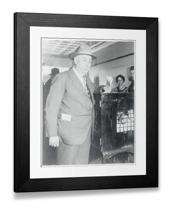 Framed Print : Bill Thompson Voting Framed Print : Bill Thompson Voting