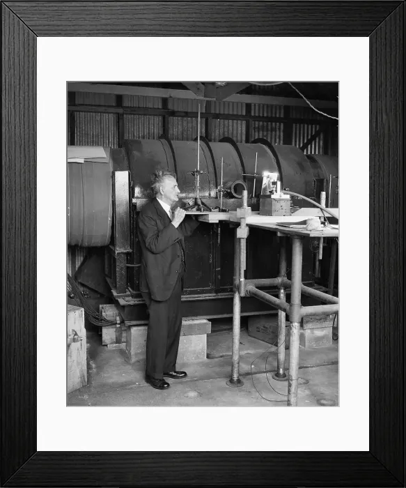 Framed Print : Dr Michelson Checking His Instruments Framed Print : Dr Michelson Checking His Instruments