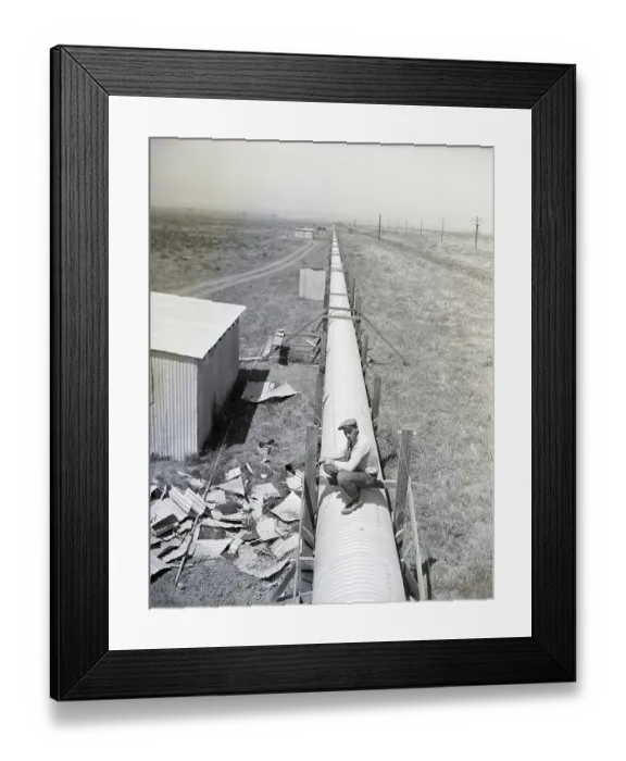Framed Print : Dr Michelson Sitting On Vacuum Tube 1931 Framed Print : Dr Michelson Sitting On Vacuum Tube 1931