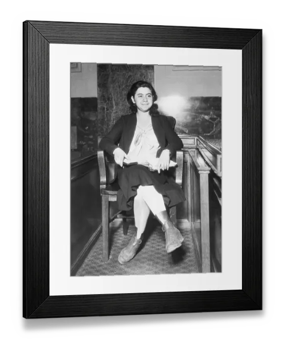 Framed Print : Yetta Stromberg Seated at Trial Framed Print : Yetta Stromberg Seated at Trial