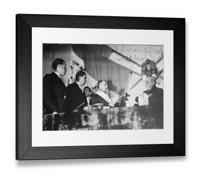 Framed Print : President Ubico at Inaugural Ceremony Framed Print : President Ubico at Inaugural Ceremony