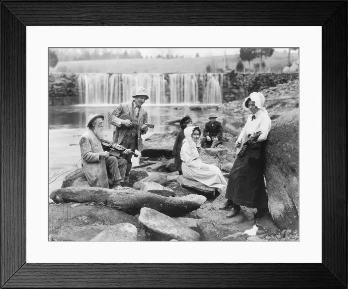 Framed Print : Musical Group on Riverbank Framed Print : Musical Group on Riverbank