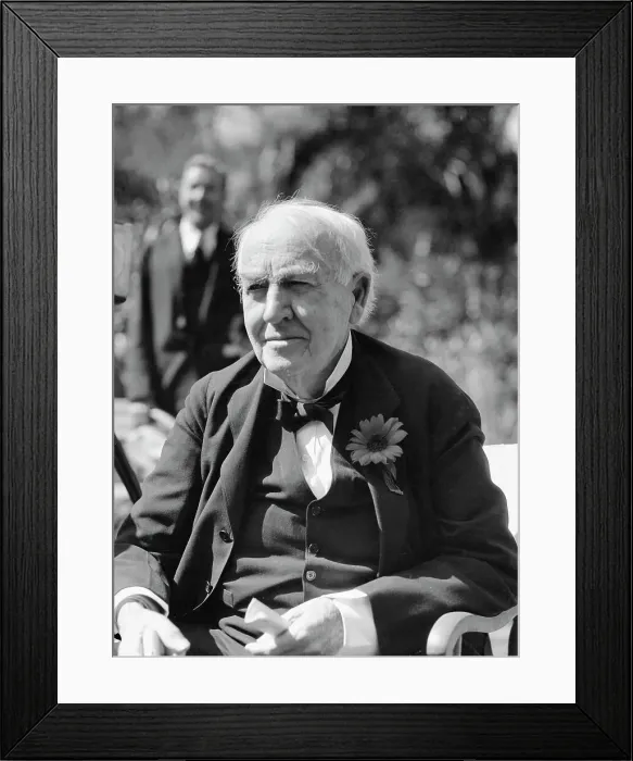 Framed Print : Portrait of Thomas Edison Framed Print : Portrait of Thomas Edison