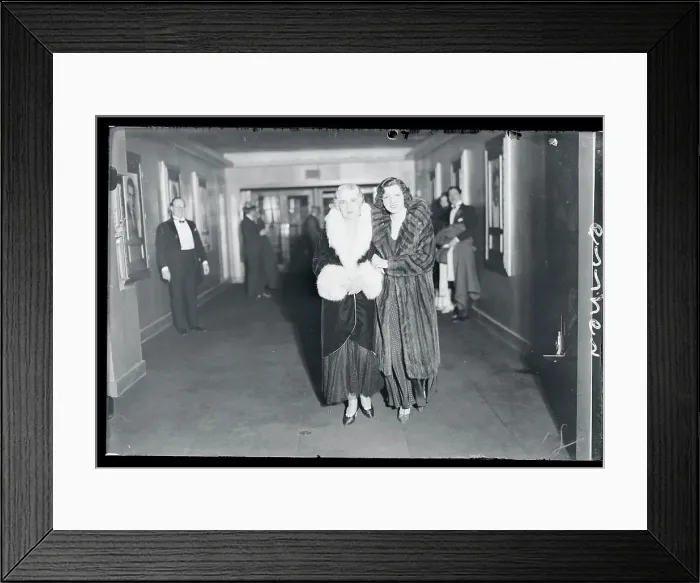 Framed Print : Portrait of Claudette Colbert with Her Mother Framed Print : Portrait of Claudette Colbert with Her Mother